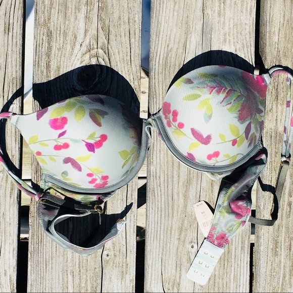 - Victoria’s Secret 36B Floral Mesh Overlay Push-Up Bra! NEW! - Picture 4 of 11